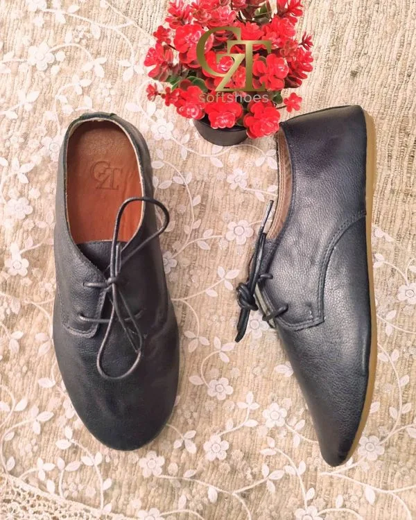 Zapato Cuero Negro Venecia
